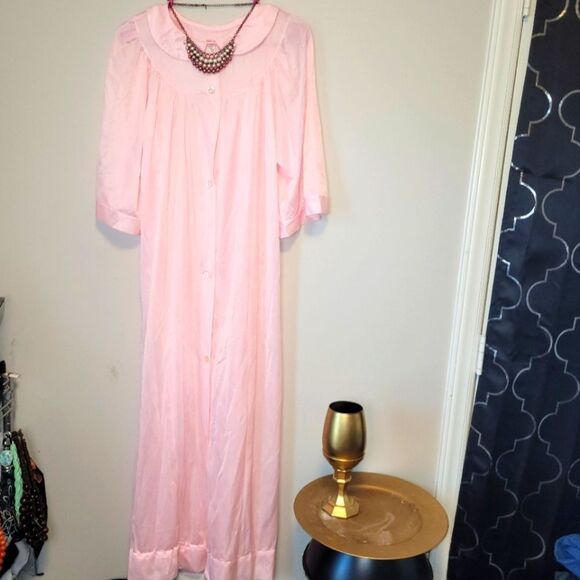 🌴FIGURFIT VINTAGE LUXURY 50s-60's  HOUSECOAT / Robe - Picture 1 of 5